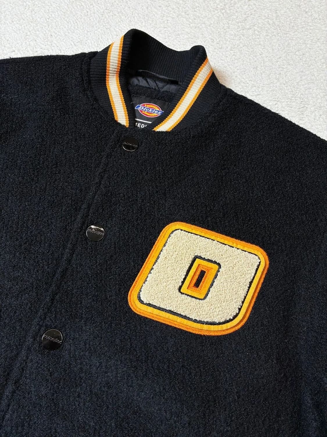 디키즈 블랙컬러 셔닐 스펠아웃로고 울 바시티 자켓 PN7684 상품이미지3