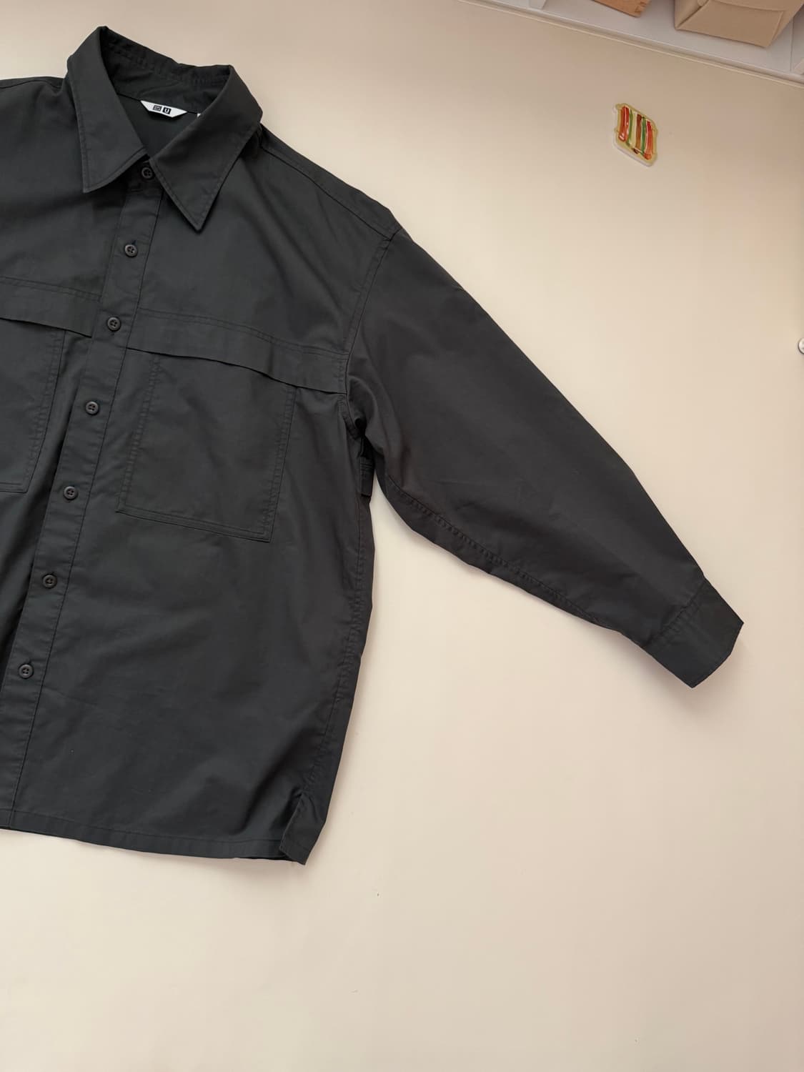 유니클로U 셔츠 XL 다크그레이 상품이미지6