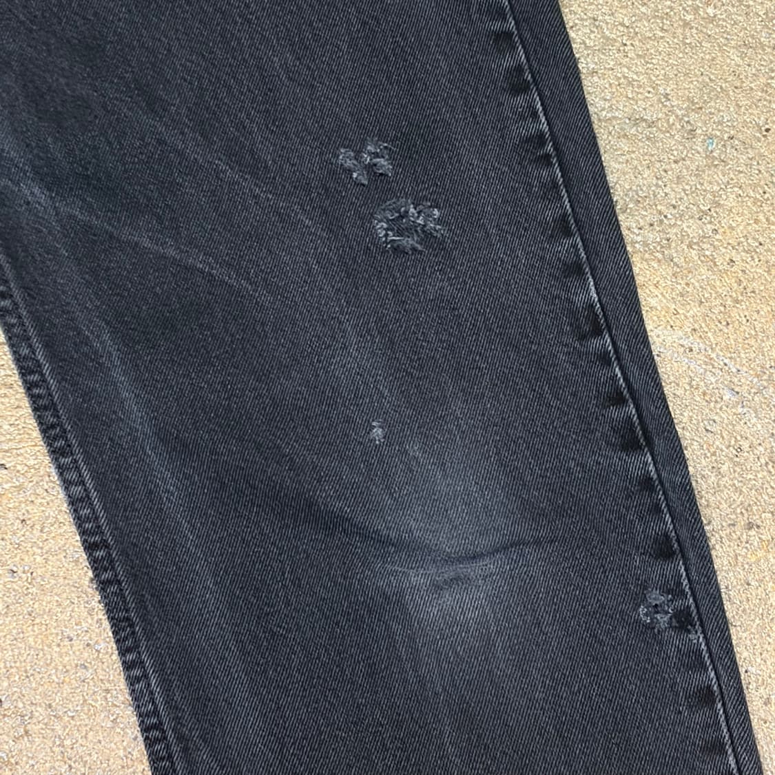 00s 미국 빈티지 리바이스 550 블랙진 찢청 청바지 상품이미지5