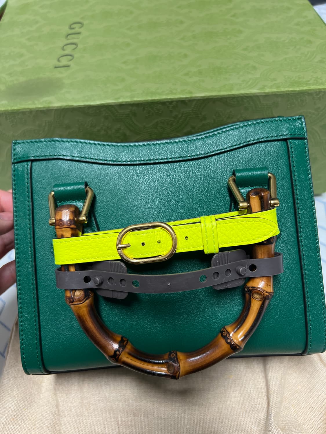 구찌 다이애나 탑 핸들백 그린 상품이미지4