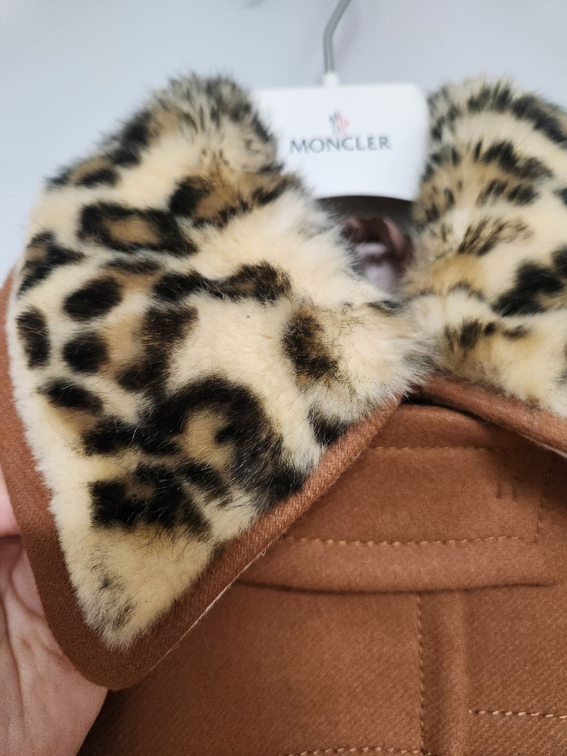 N21 레오파드 퍼 칼라 브라운 코트  상품이미지2