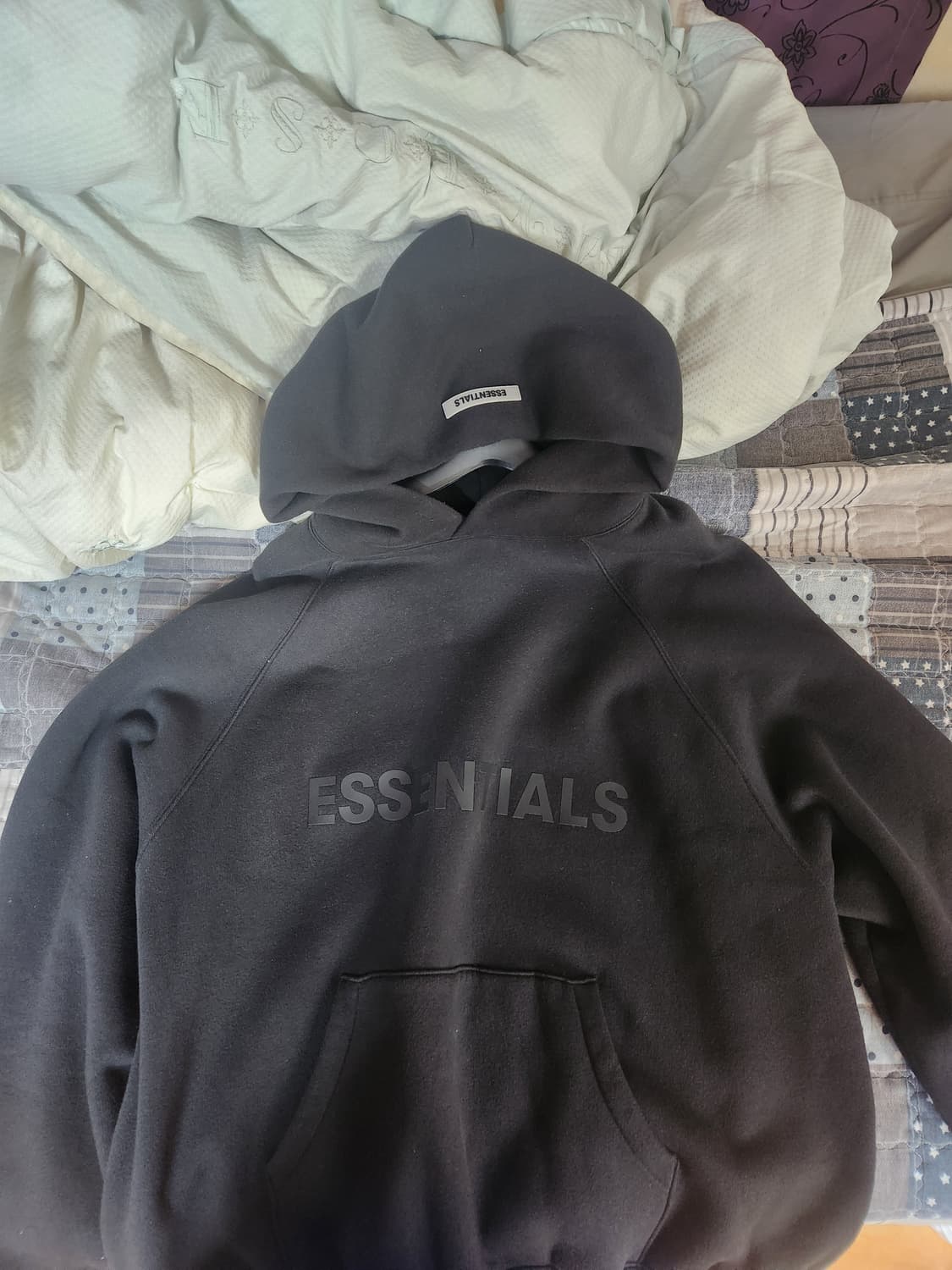 피어오브갓 블랙 에센셜 후드 셋업 후드티 반바지 상품이미지6