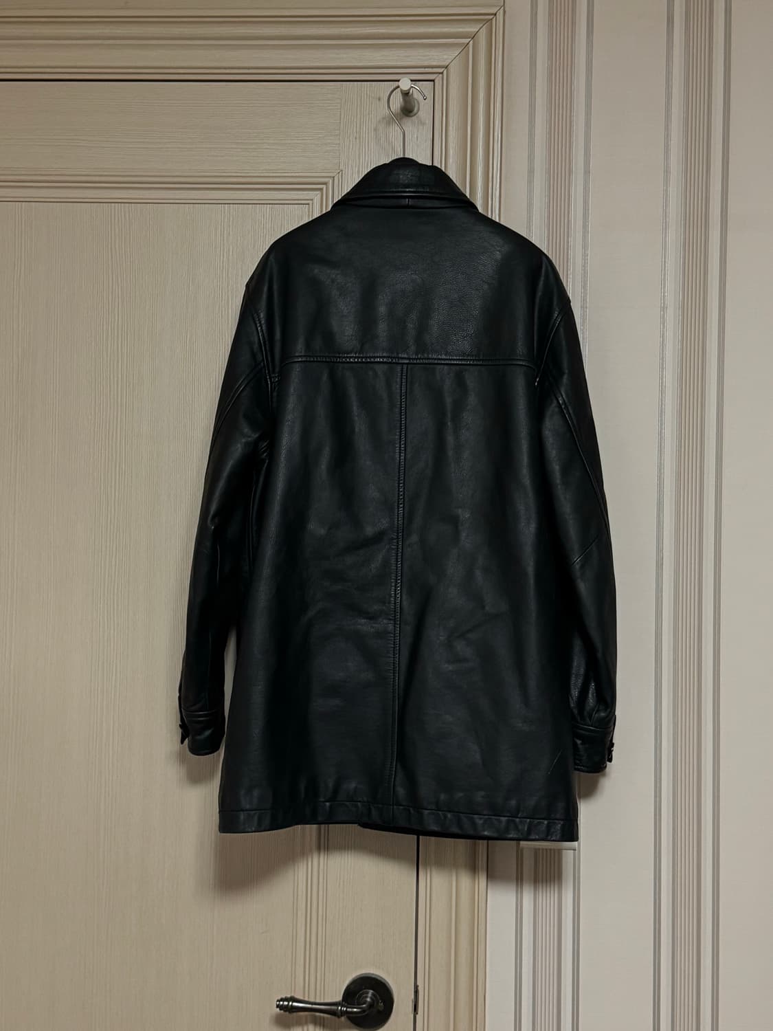 XS 올드갭 레더 카코트 블랙  상품이미지2