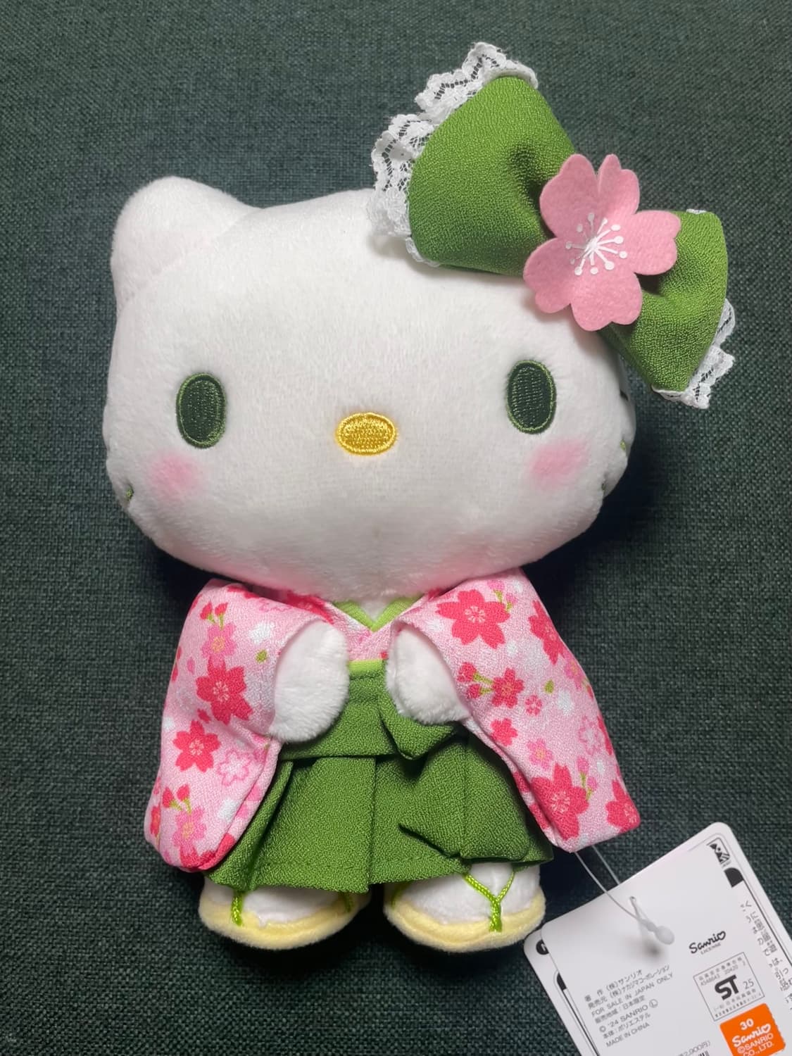 새상품)일본한정판 산리오 벚꽃말차 기모노 헬로키티 인형 상품이미지1