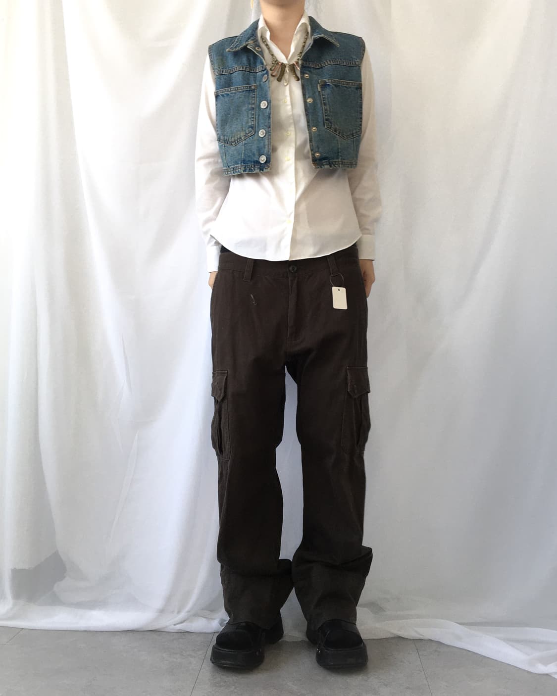 Levis siver tap Denim vest 상품이미지3