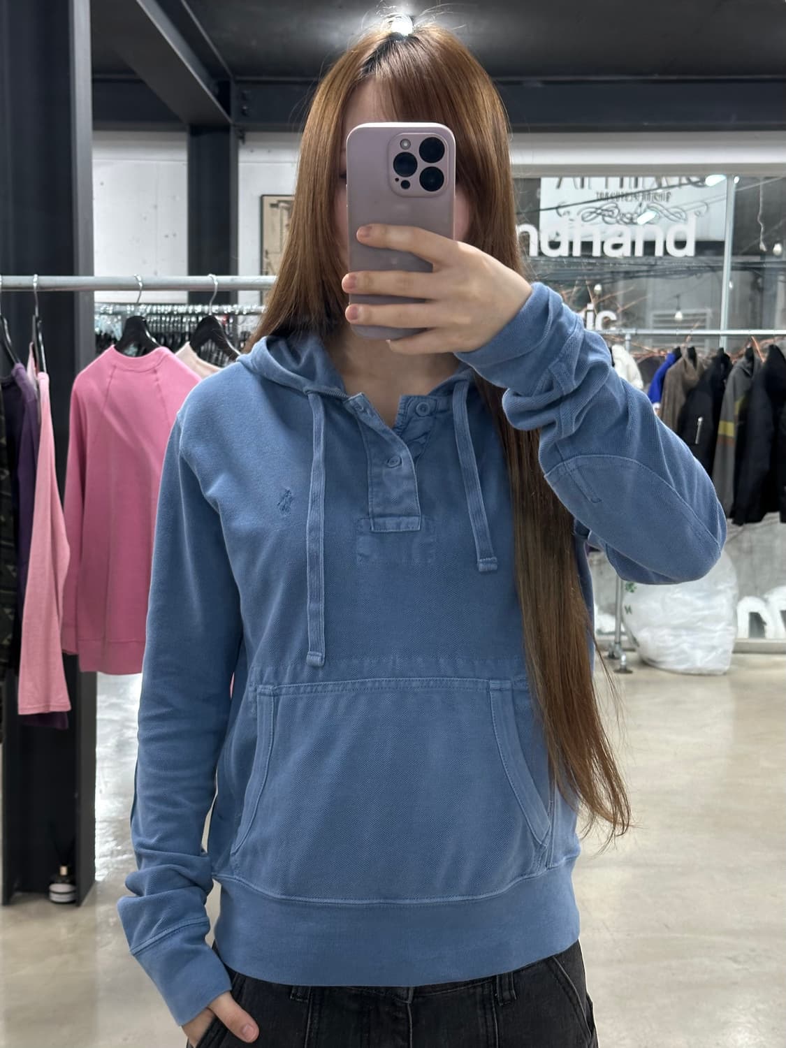 폴로랄프로렌 포니 버튼 패치 후드티 상품이미지1