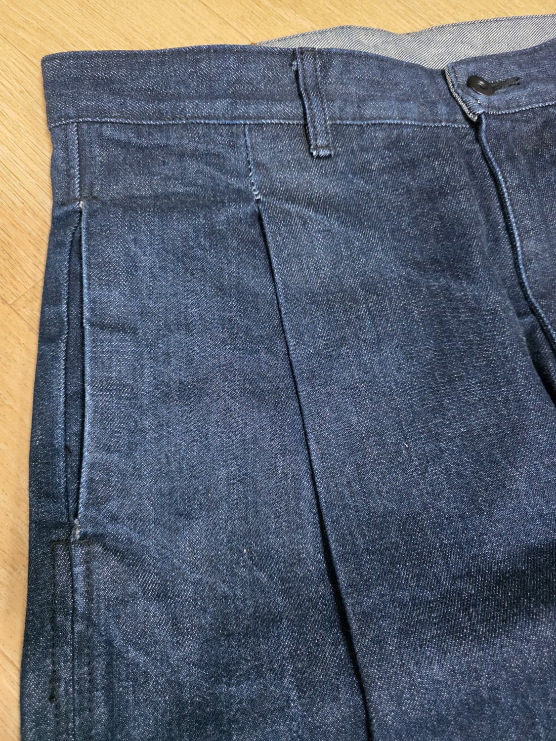 벨리에 와이드핏 원턱 데님 팬츠 M 상품이미지3