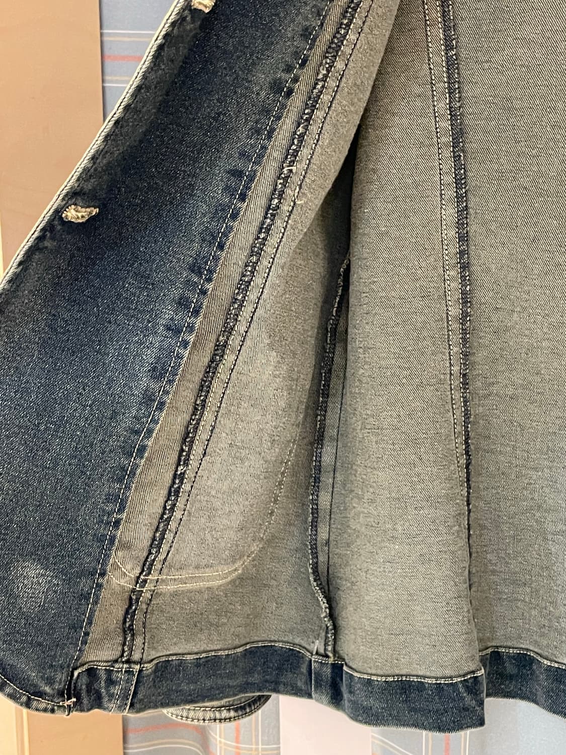 일본빈티지 스티치디테일 청자켓 (L) 상품이미지6