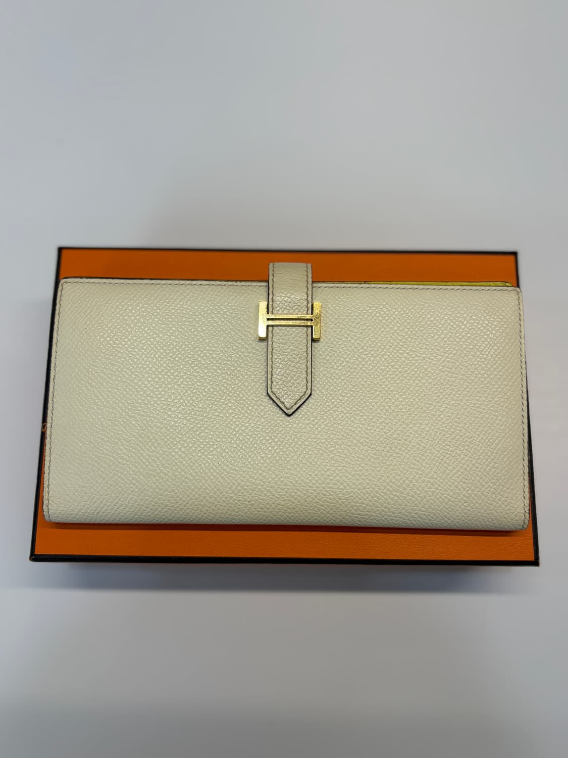 에르메스 베안 장지갑 나타&라임 금장 B각인 상품이미지2