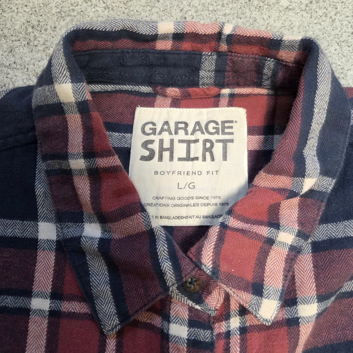 Garage 개러지 플란넬 체크셔츠 L(100) 상품이미지3