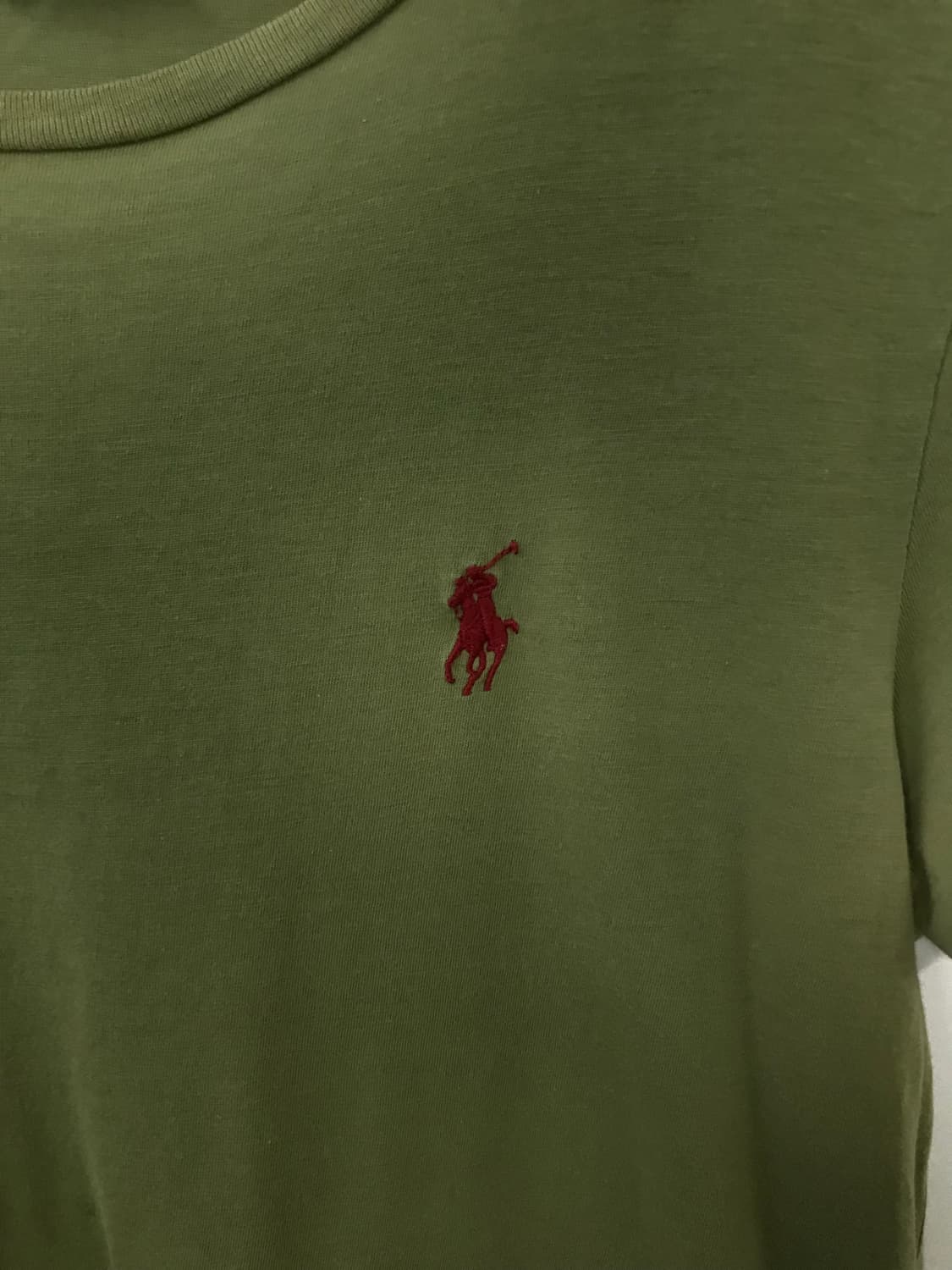 폴로 랄프로렌 자수로고 카키 반팔 티셔츠  상품이미지3