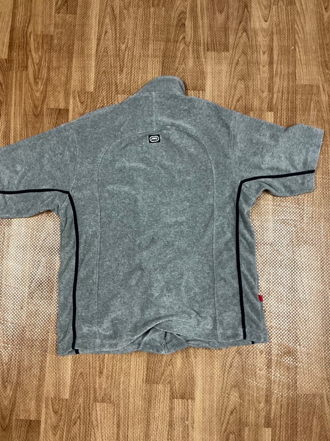 타월 재질 오버핏 반팔 집업 상품이미지2