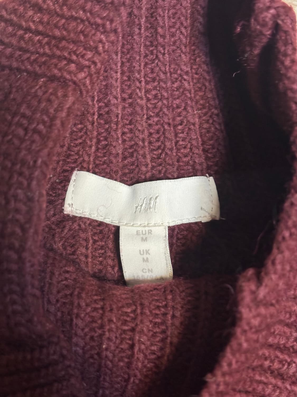 하이넥 버건디 니트 상품이미지4