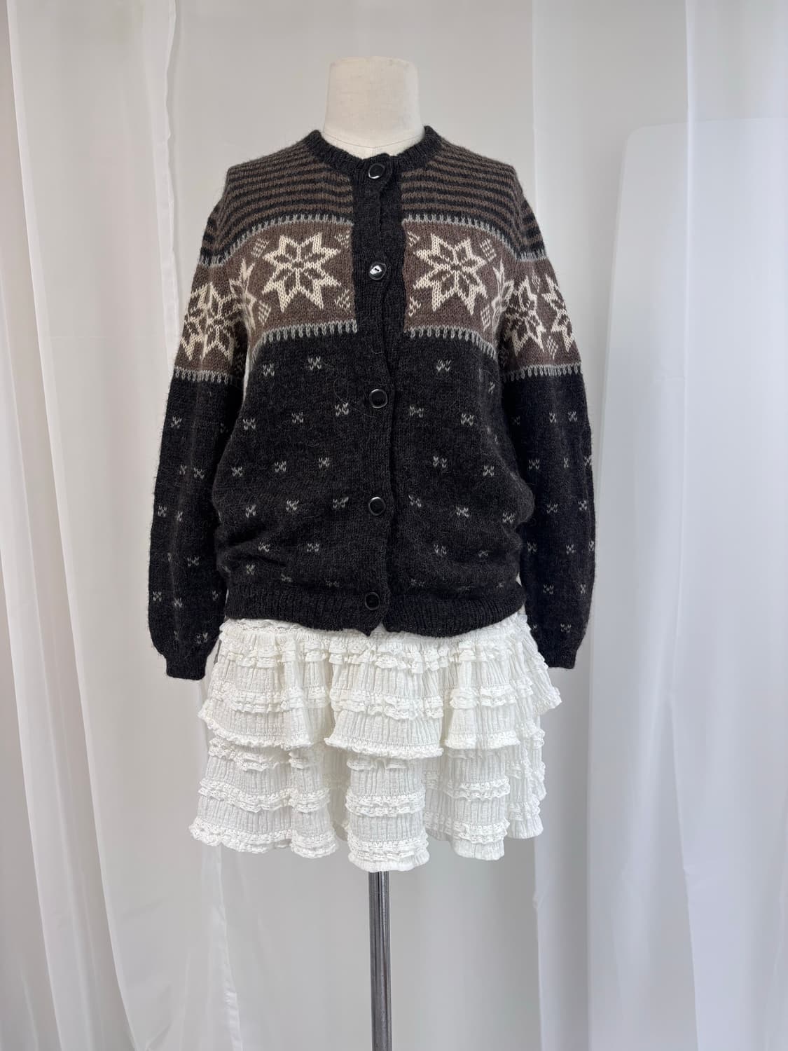 빈티지 윈터 패턴 가디건 상품이미지6