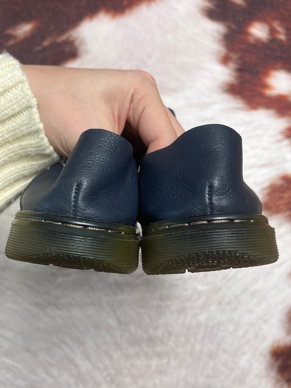 [UK3] 닥터마틴 로리 2 네이비 레더 플랫 슈즈 상품이미지4