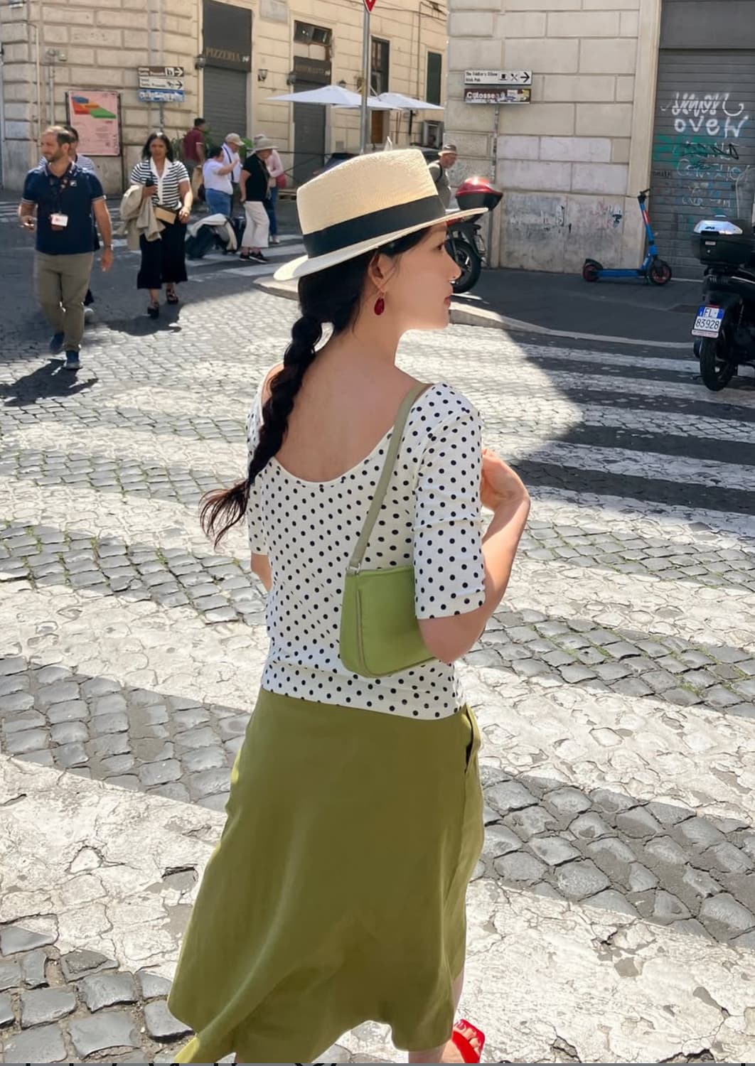 lo61 올리브 린넨 스커트 상품이미지3