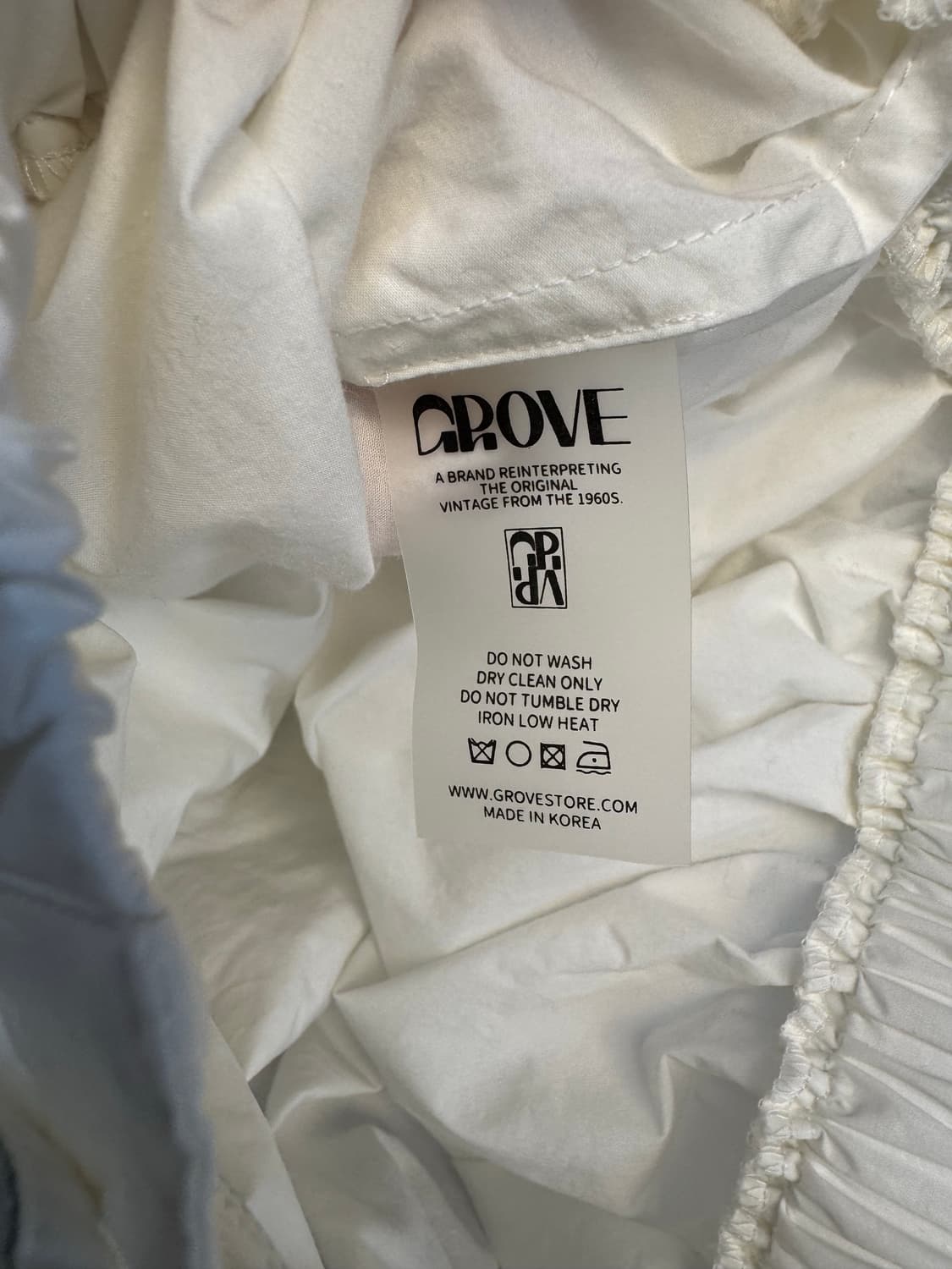 GROVE 그로브 스토어 크롭 코팅 스모크 셔츠 로린 블라우스 F 상품이미지8