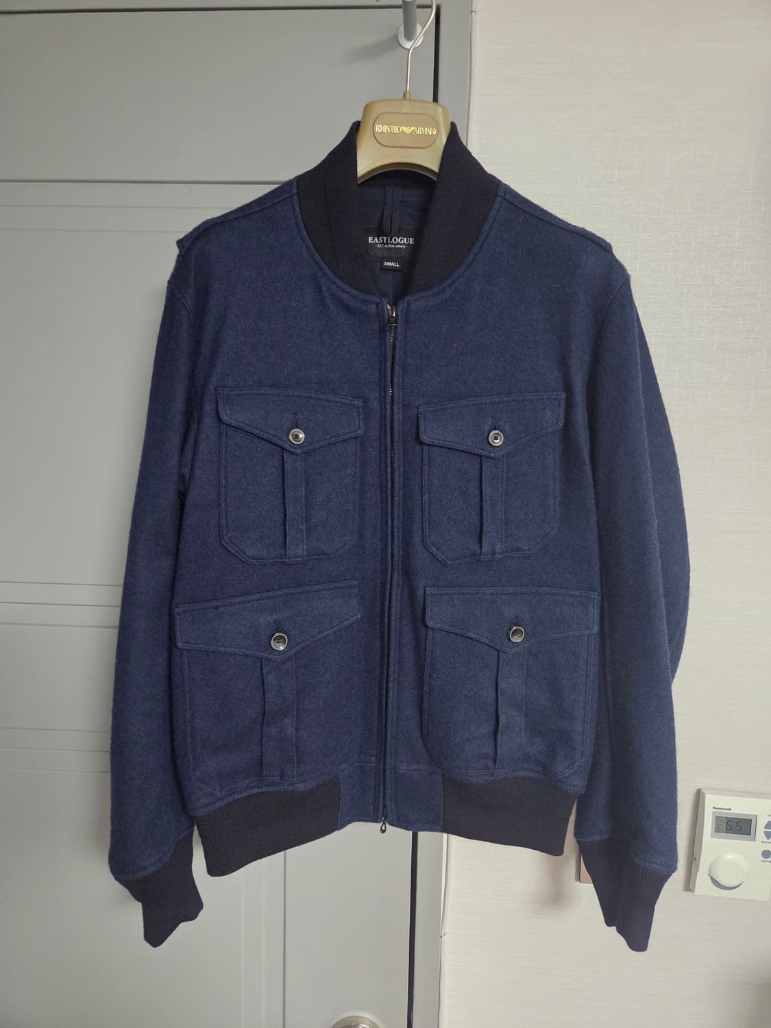 이스트로그 울 블루종 자켓 네이비 S 상품이미지1