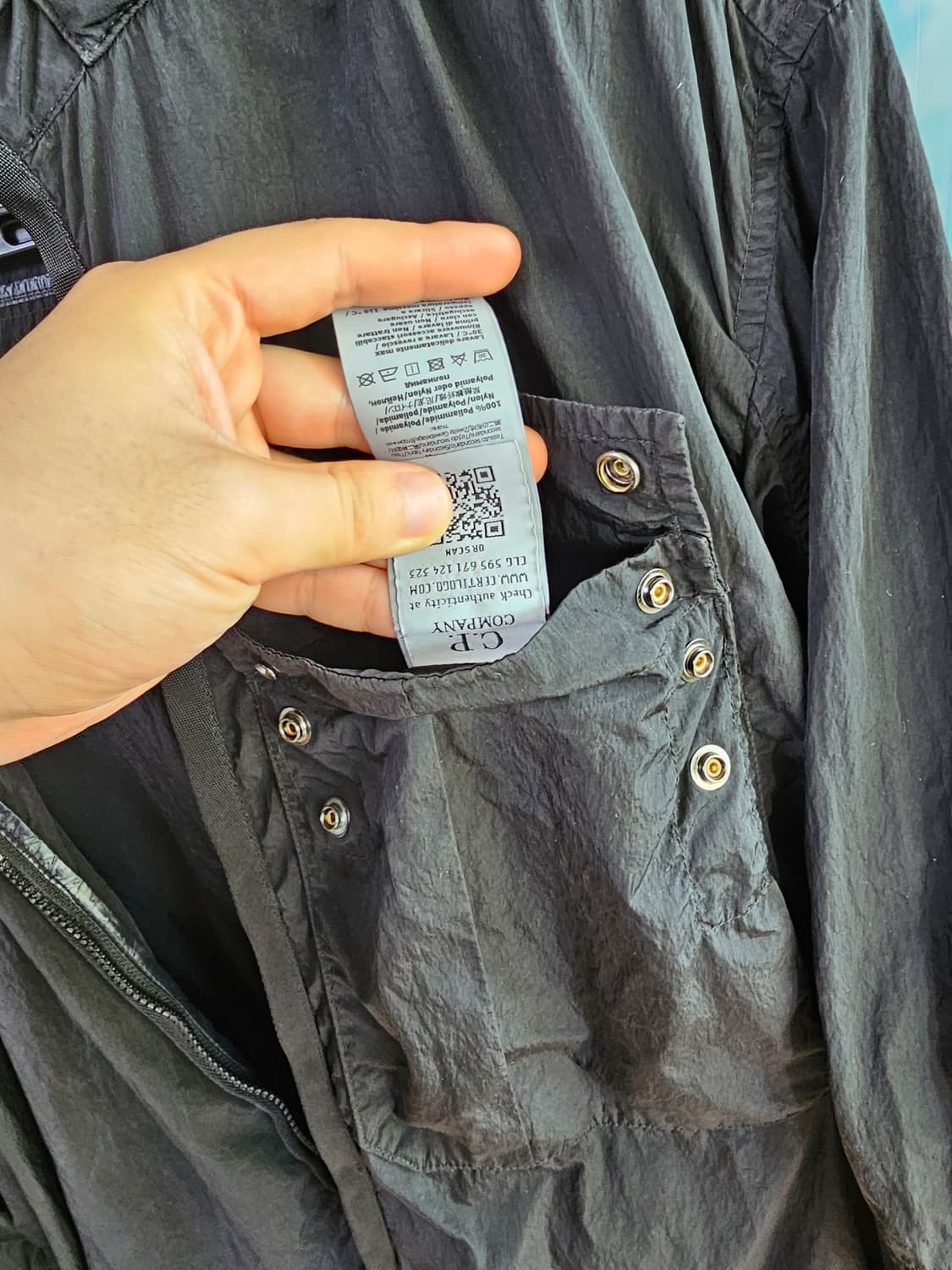 xxl 나일론 씨피 CP컴퍼니 고글 나일론 바람막이 자켓 블 상품이미지9