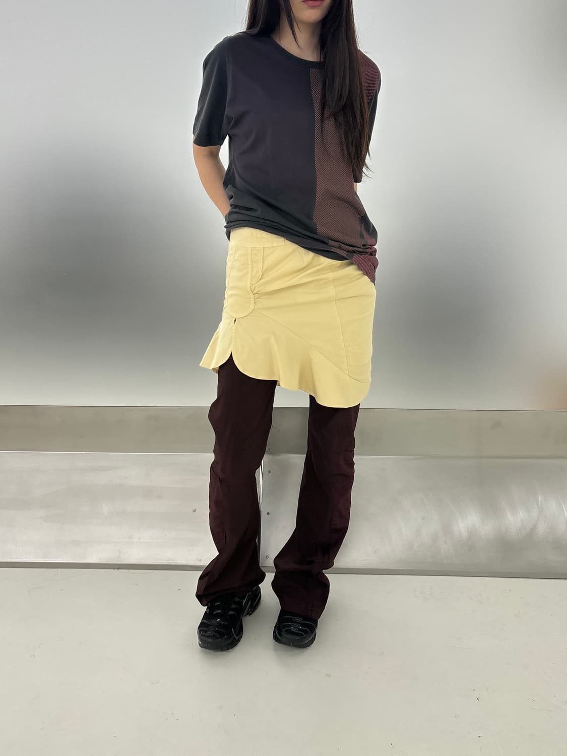 Armani cotton unbalance skirt 상품이미지2