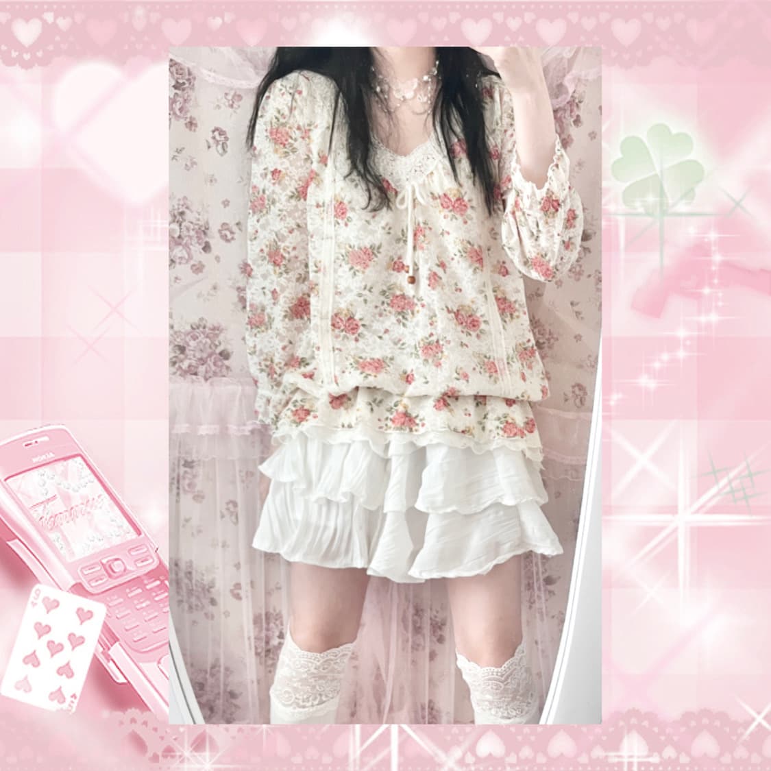 Vintage COLZA floral blouse 상품이미지2