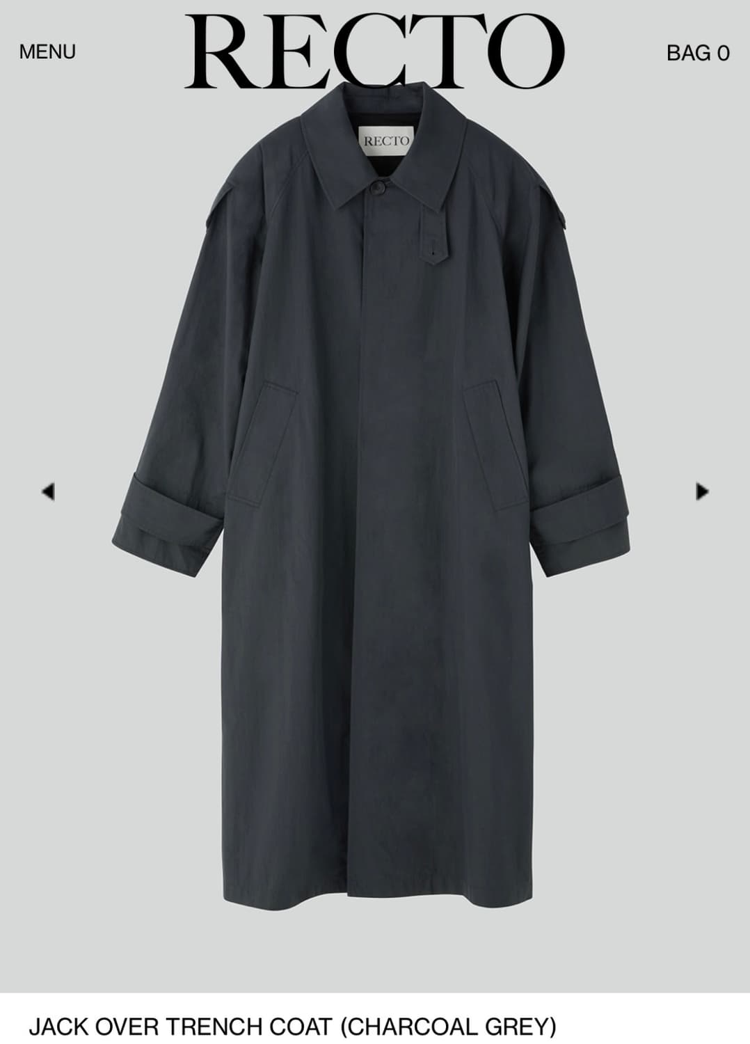 렉토 잭 오버 트렌치코트 24FW (미착용 새제품) 상품이미지4