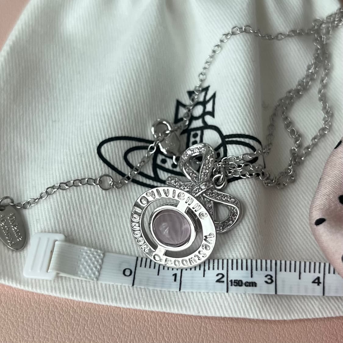 비비안웨스트우드 옥타비에 펜던트 목걸이 핑크 상품이미지7