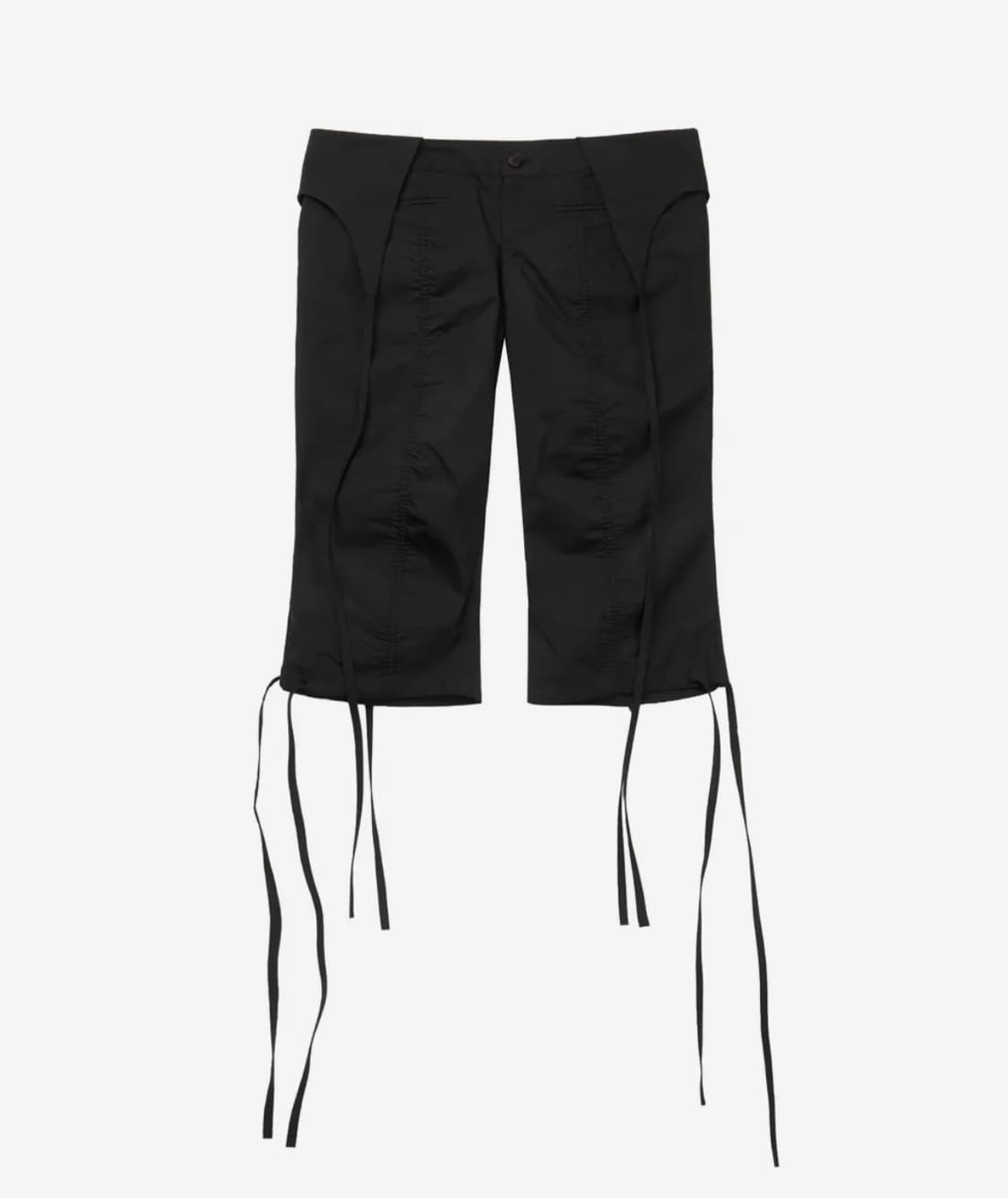 길라아카이브 SHIRRING OVERLAP CAPRI PANTS_BLAC 상품이미지2
