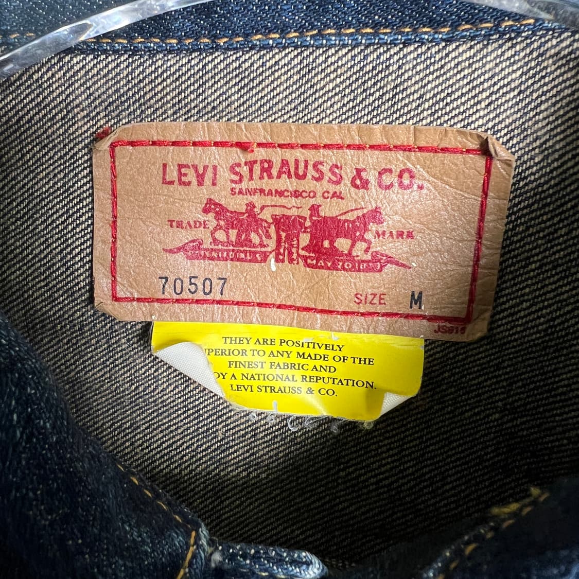 리바이스 LVC 2세대 70507 507XX 일본판 복각 데님 자켓 상품이미지4