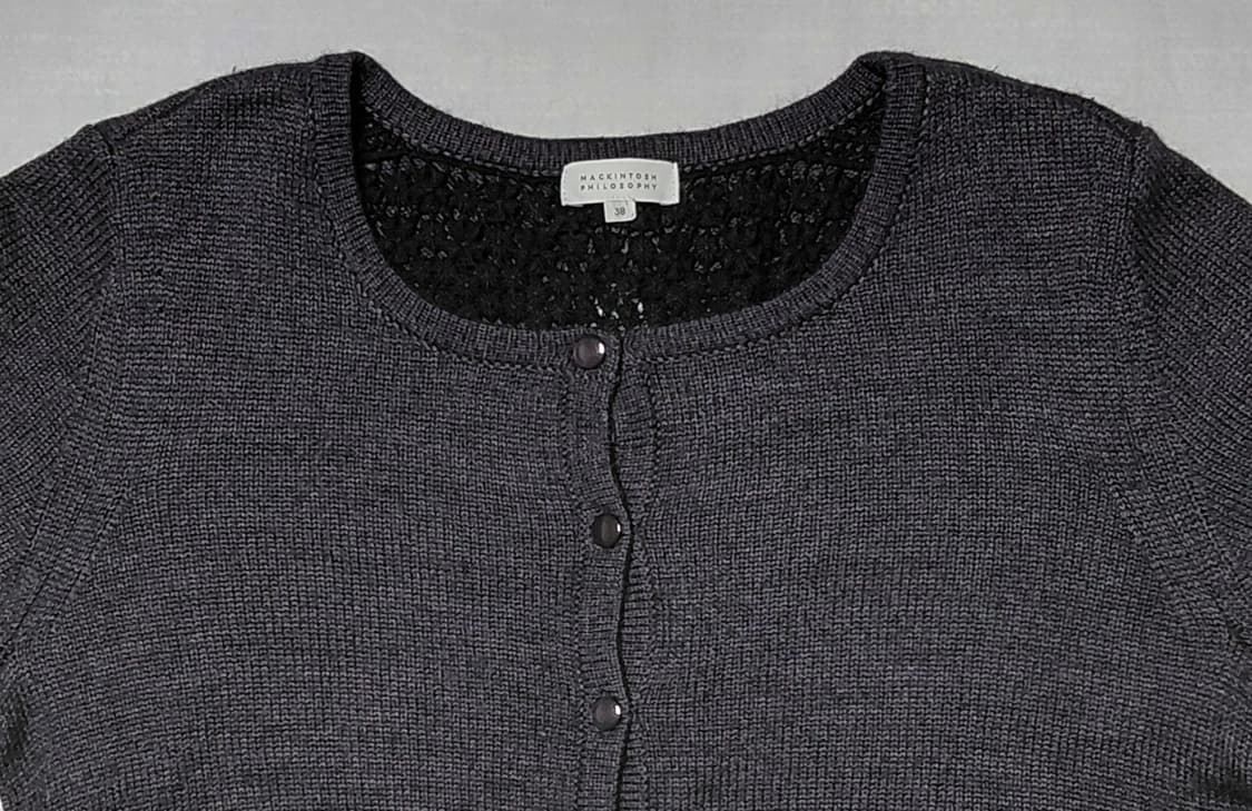 Mackintosh Philosophy 레이스 배색 니트 가디건 (38) 상품이미지2