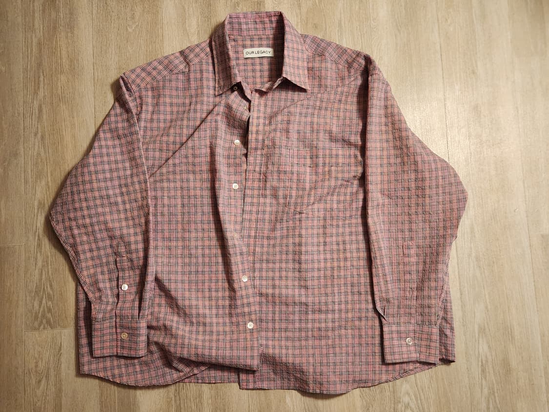 아워레가시 보로우드 버로우드 킴블 핑크 체크셔츠 46 상품이미지1