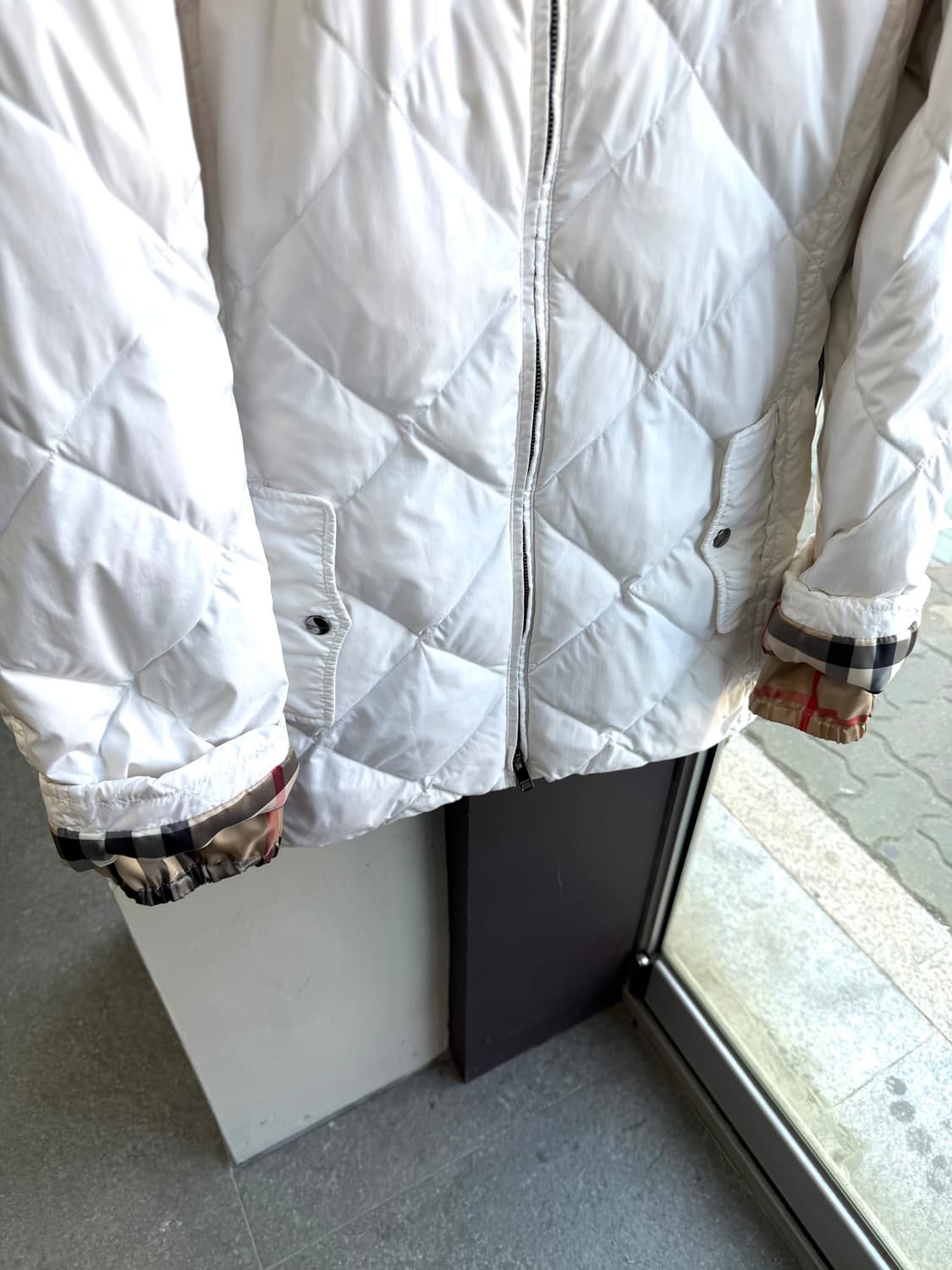 L/ 버버리 다운 퀄팅 패딩 집업 자켓 상품이미지8