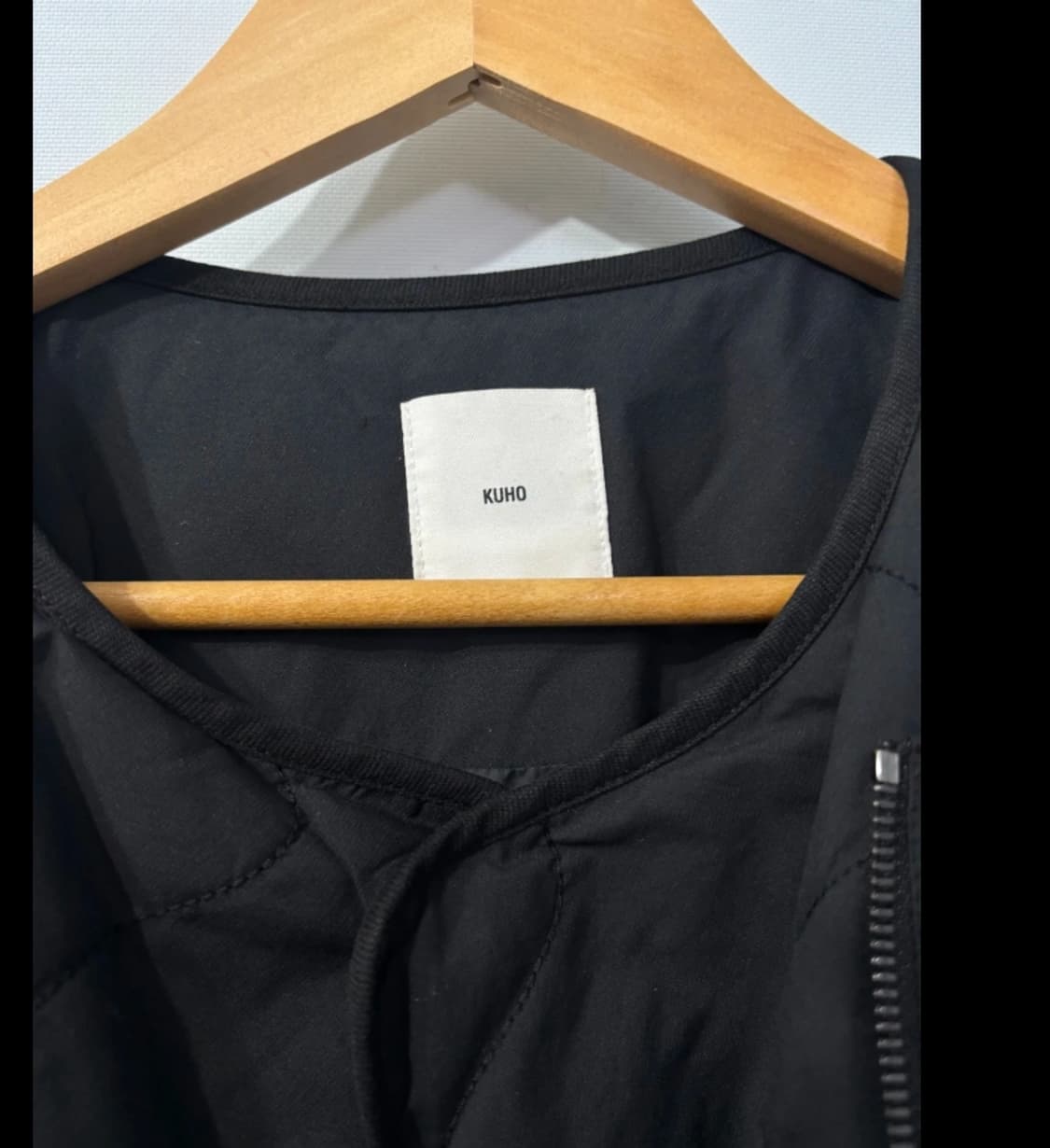 구호 블랙 퀼팅 패딩 코트 ~77 상품이미지6