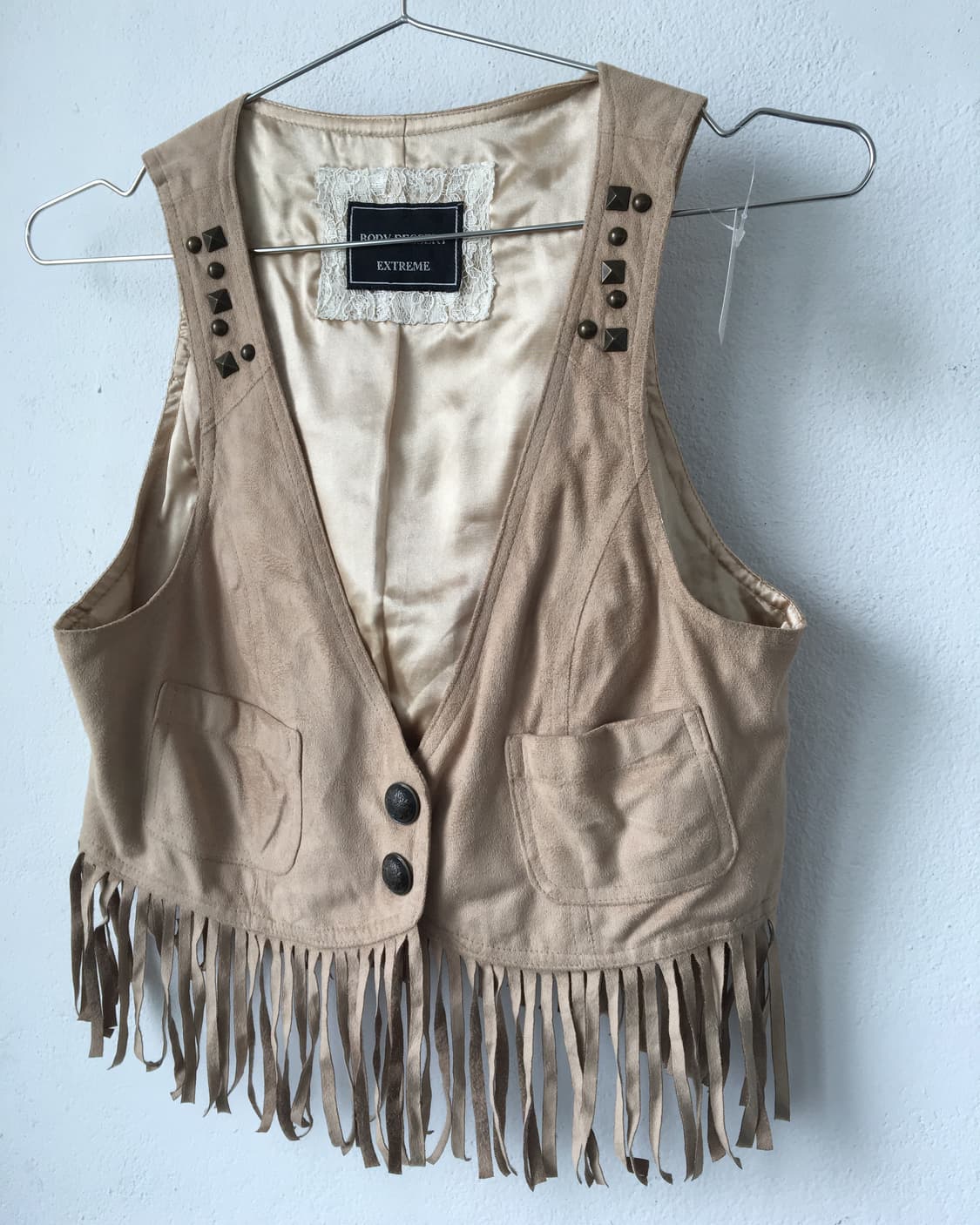 Stud fringe point vest 상품이미지4