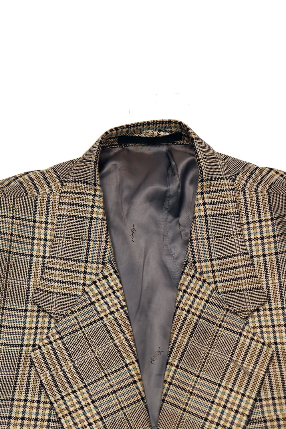 YSL pour homme 투버튼 빈티지 체크 블레이저 상품이미지3