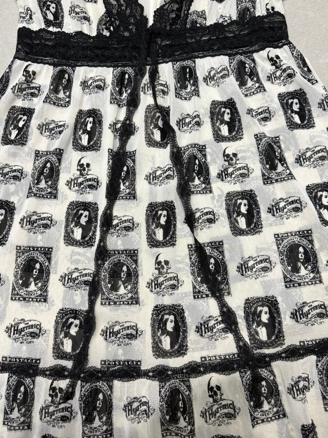 히스테릭 글래머 아카이브 히스걸 두개골 패턴 미니 원피스 상품이미지2