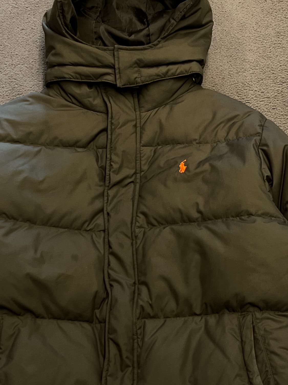 폴로 랄프로렌 숄더패치 덕다운 패딩 처분 올리브카키  상품이미지2