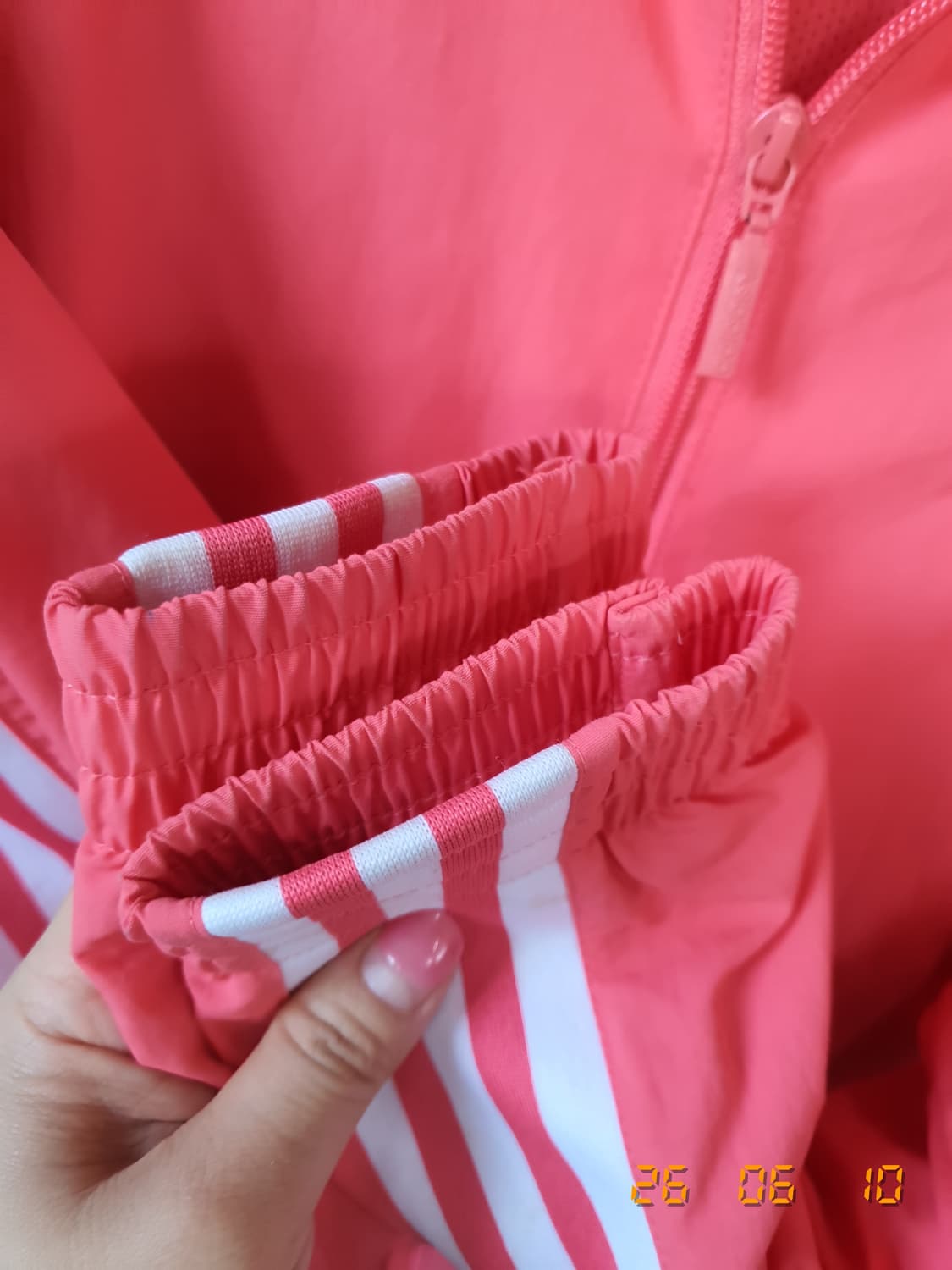 아디다스 트랙탑점퍼 XS 코랄핑크 상품이미지4