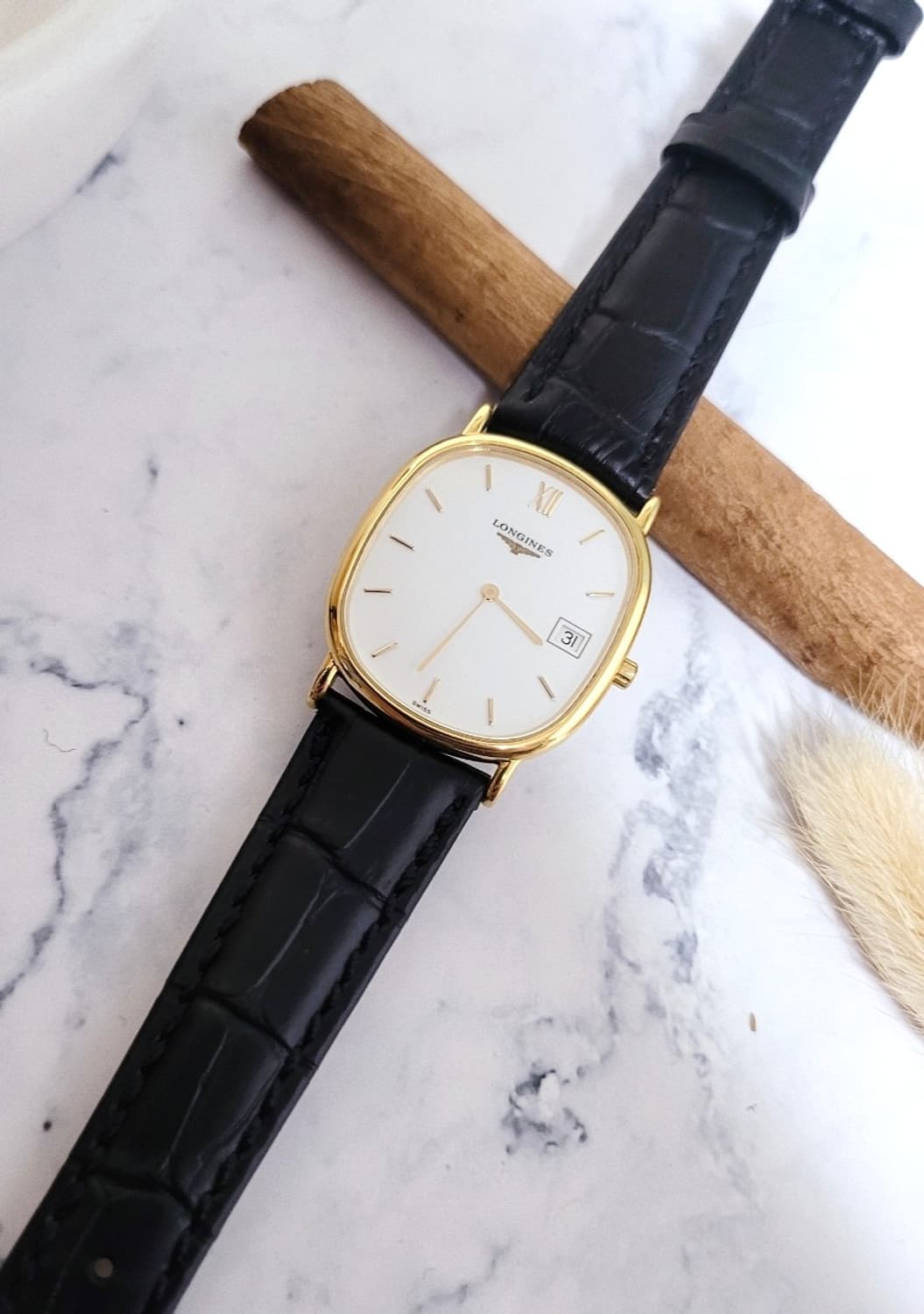 정품 론진 라 그랑드 클래식 엘립스 디자인 쿼츠 시계 상품이미지2