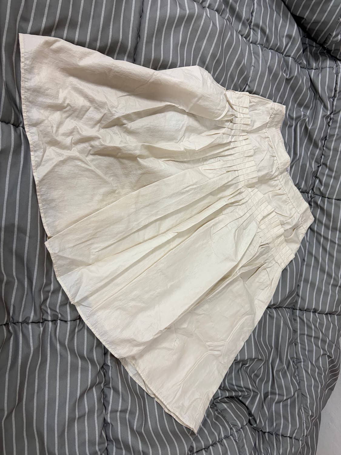 Pinktuck midi skirt light cream 상품이미지3