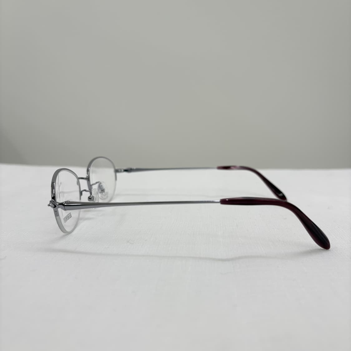 KISHMOTO 퍼플 실버 오벌 반무테 상품이미지4