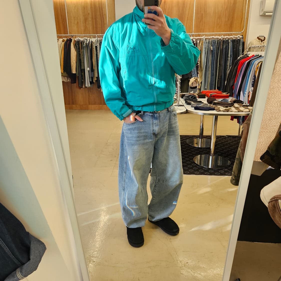 90's helly hansen 핼리핸슨 바람막이 봄버 블루종 M~L 상품이미지7