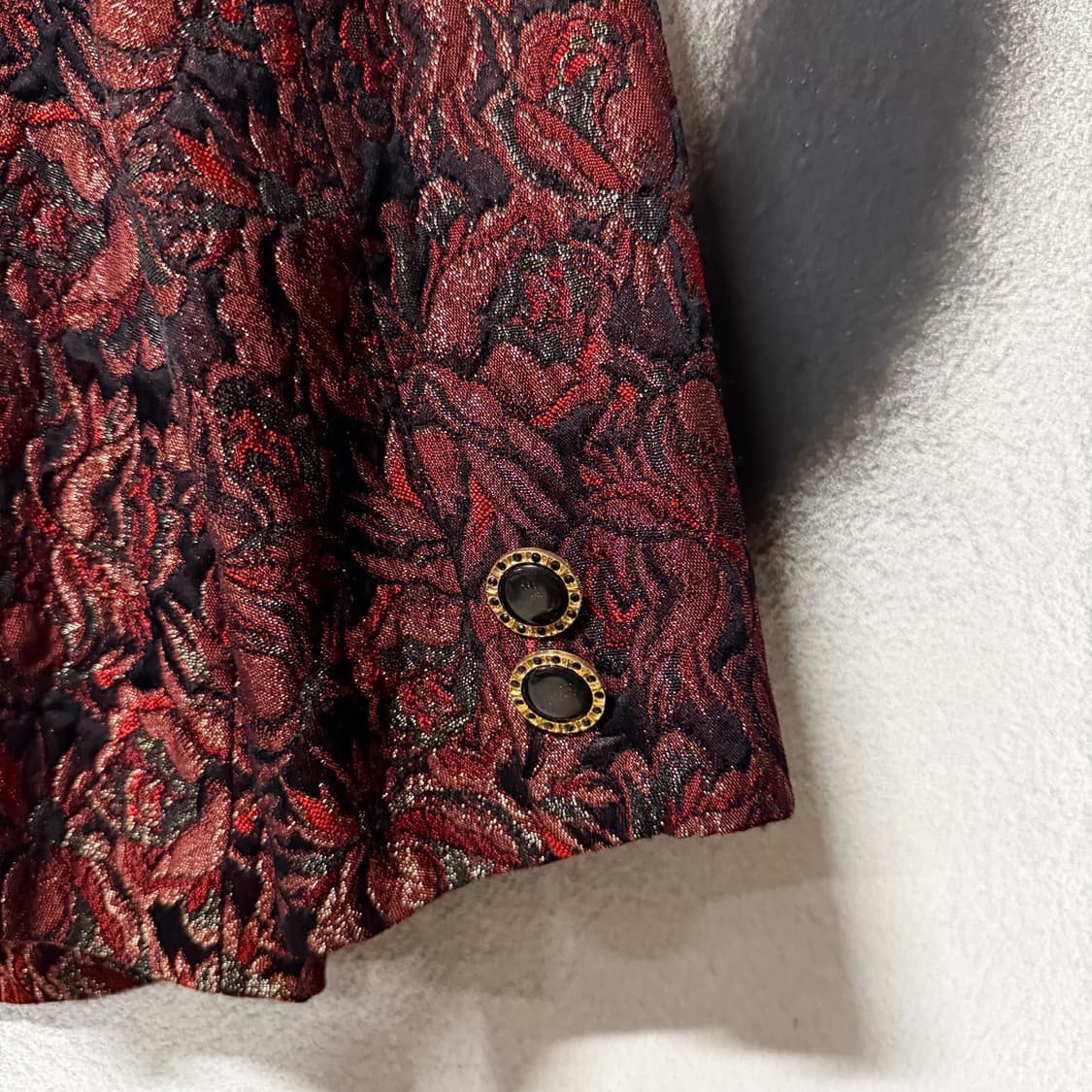 VTG 빈티지 플라워 올 자수 패턴 금장 자켓 상품이미지6