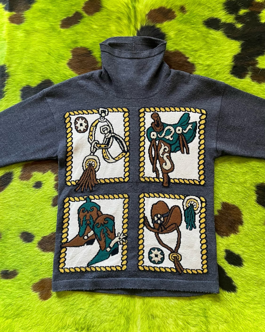 1980-90s ESCADA Antic High Neck Sweater 상품이미지4