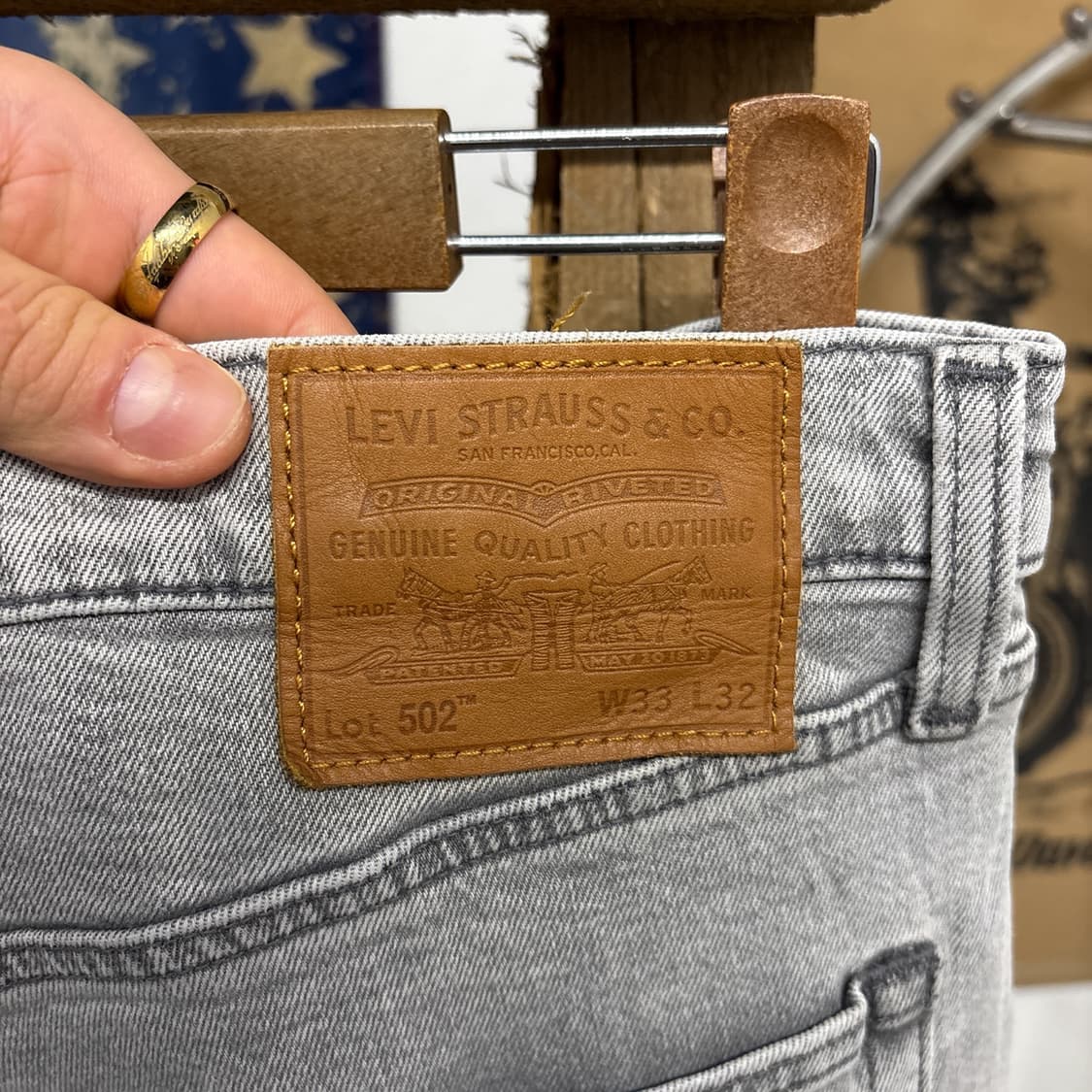 리바이스 502 그레이워시드 테이퍼드핏 데님팬츠 N907 상품이미지7