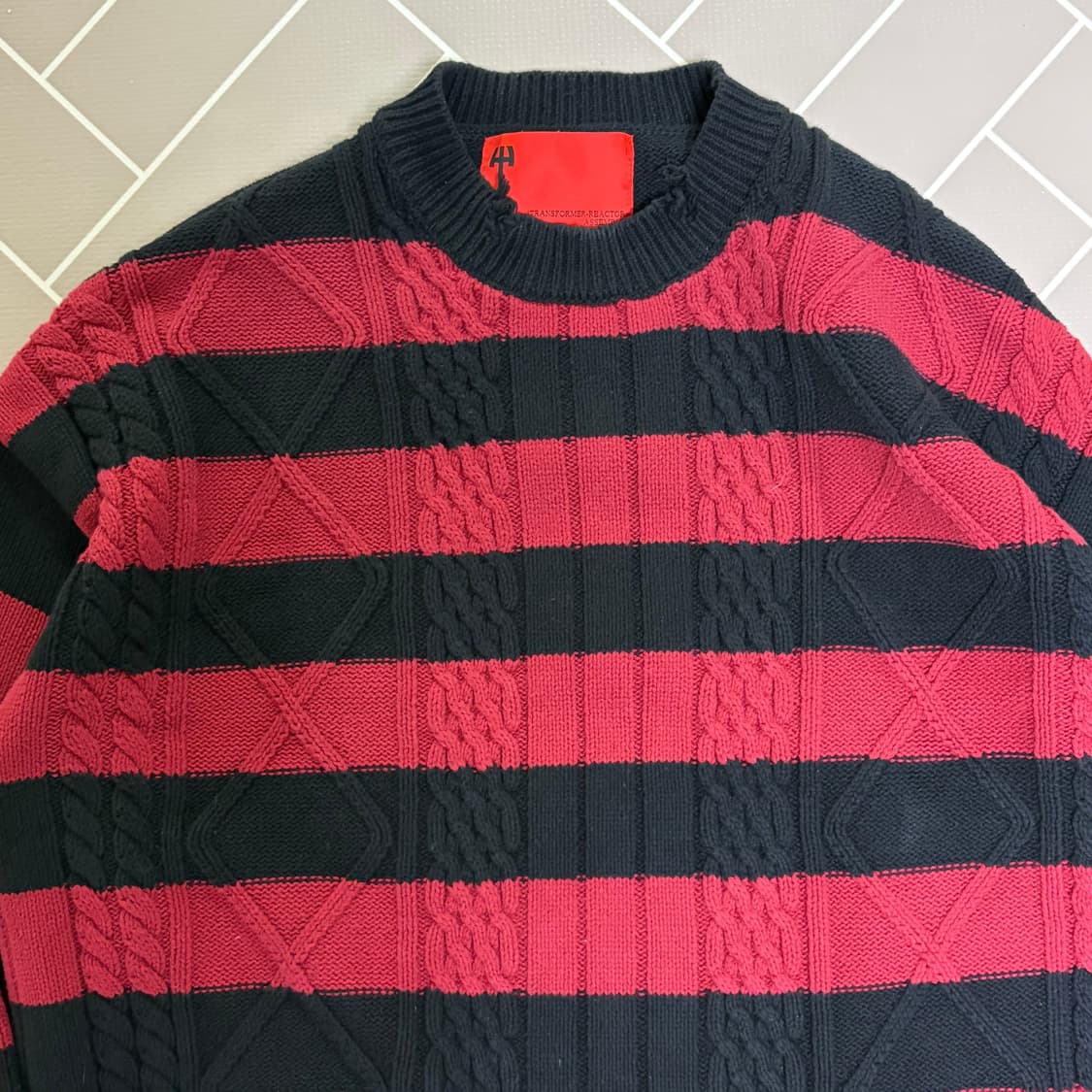 4Tra Grunge punk short knit 커트코베인 니트 상품이미지9