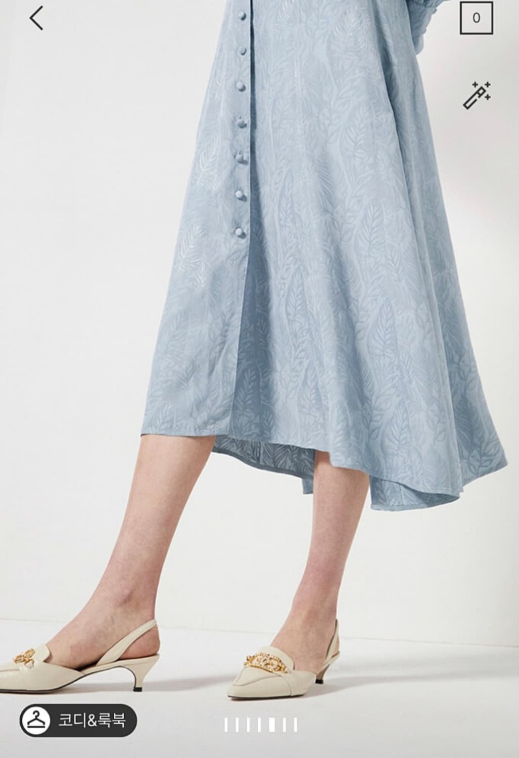 오브제 플로럴 버튼 드레스 66사이즈 상품이미지4