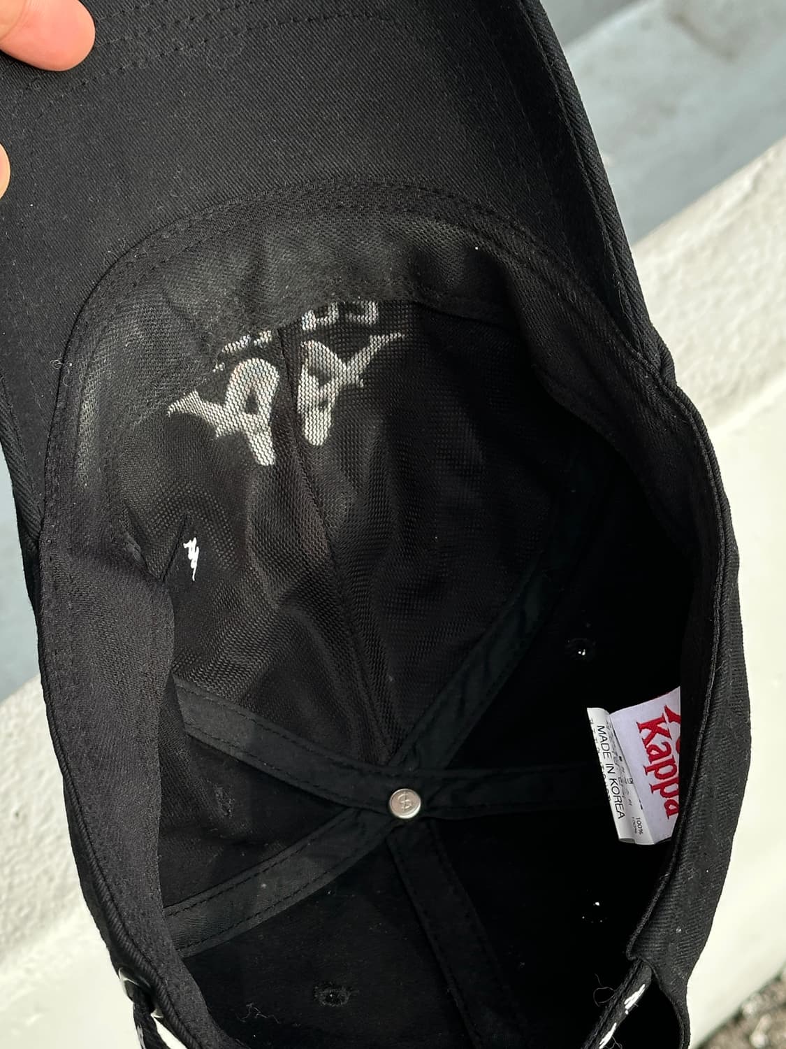 [F] 카파 로고 블랙 볼캡 모자 상품이미지6