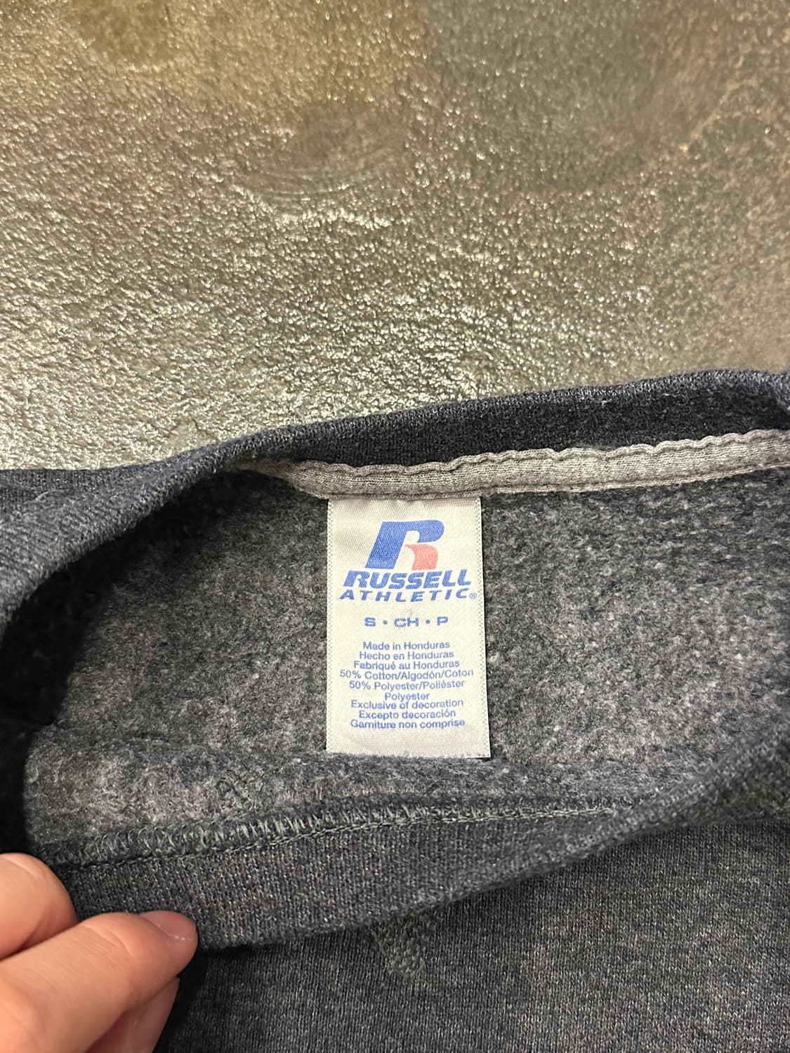 90s 러셀 DELAWARE 맨투맨 스웻셔츠 차콜 S 상품이미지4