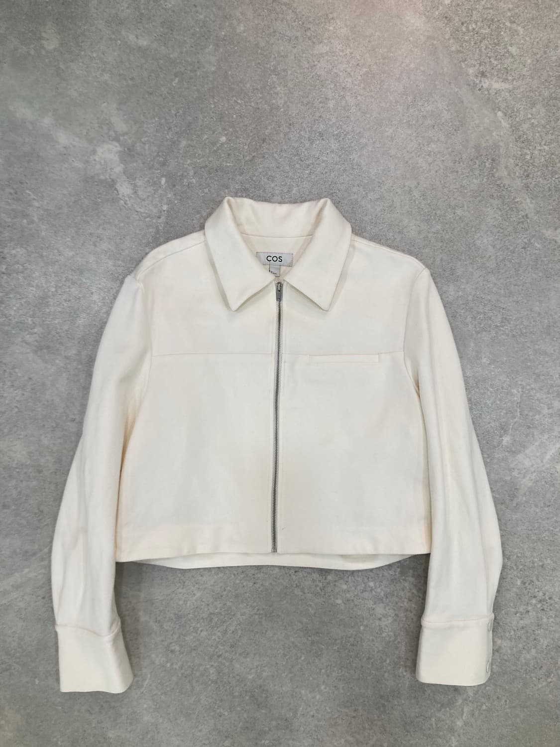 COS 코스 크롭 크윌 집업 자켓(S) 상품이미지1